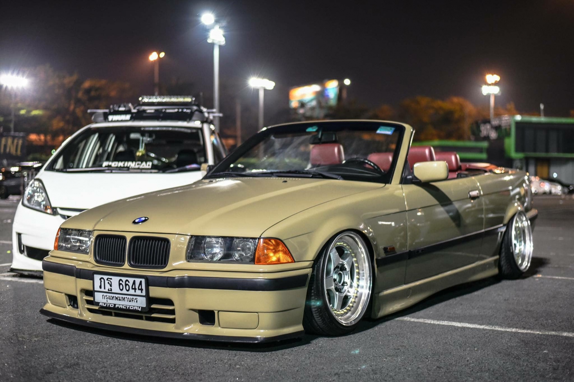 BMW E36 Convertible สวยโหดกับช่วงล่างถุงลม มากับล้อ custom